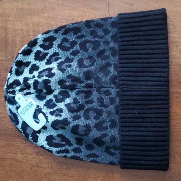 MK Dip Dye Leopard Cuff Hat - Picture 2 of 7